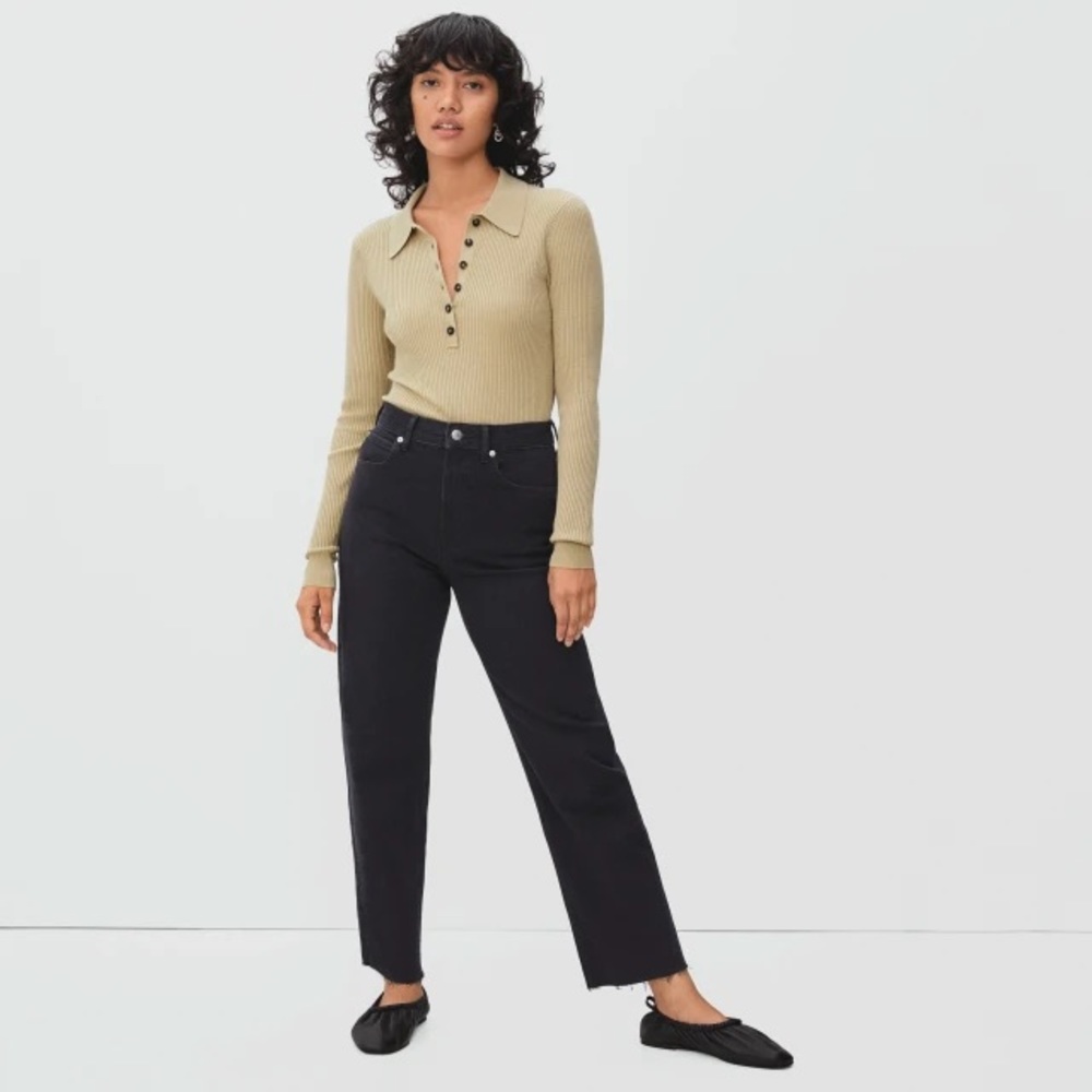 Everlane Way High Jean, Black, 30, BNWOT (Barely Worn)